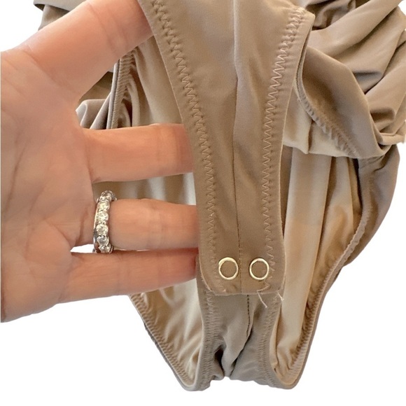 Goldsign Hutton Ruched Nude Bodysuit - Picture 7 of 11